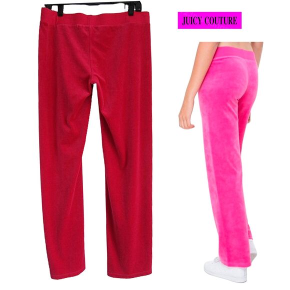 JUICY COUTURE NEW Y2K MAR VISTA SANGRIA Velour Drawstring Flare Jogger L - Picture 8 of 11